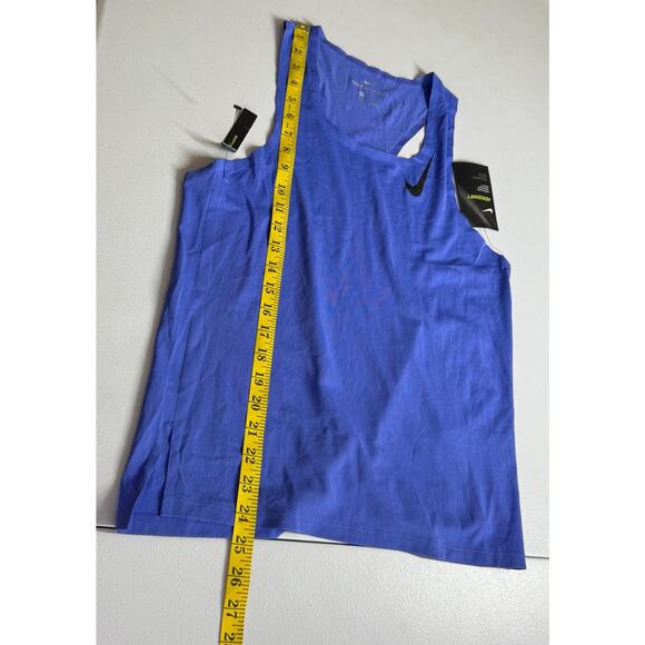 Nike AeroSwift Men’s Running Tank Top Blue Size Small Lightweight Race Singlet - Picture 5 of 14